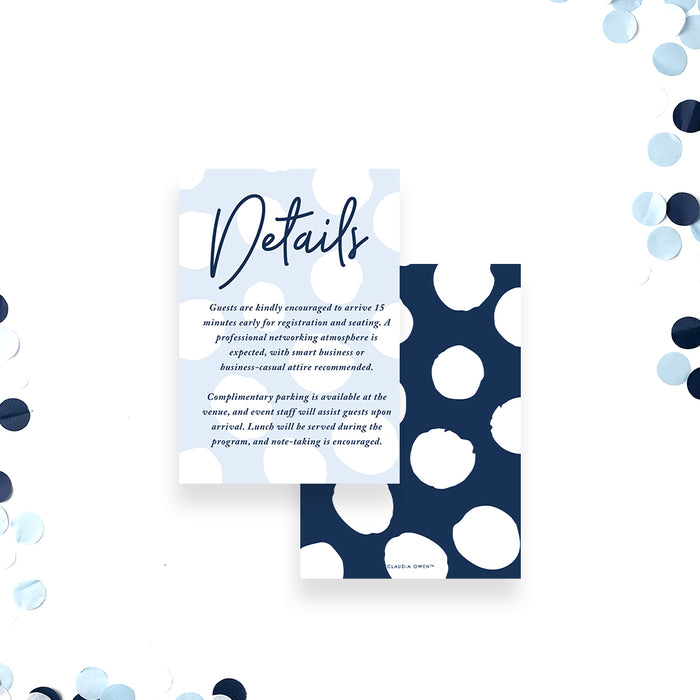 Blue Polka Dot Corporate Special Event Invitation