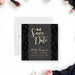 Black lace lingerie bridal shower save the date card elegant bachelorette party invite-front