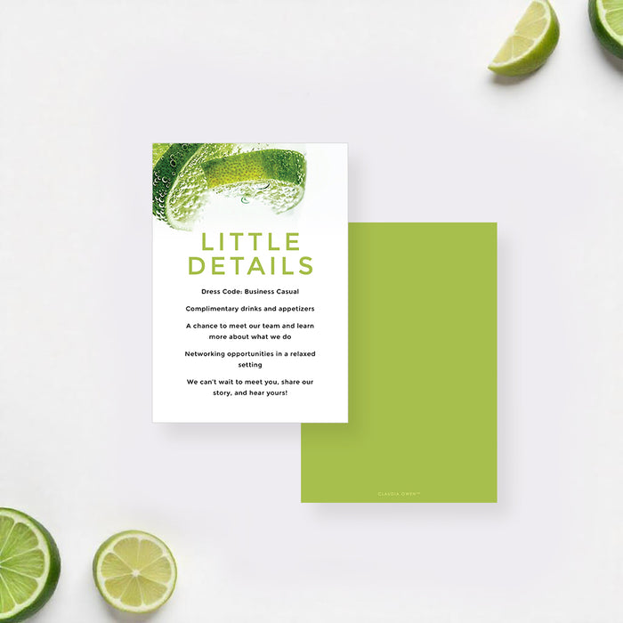 Lime Cocktail Meet and Greet Invitation for Business Events