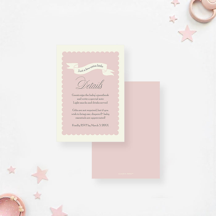Blush Pink Sip and See Invitation Personalized Baby Meet and Greet