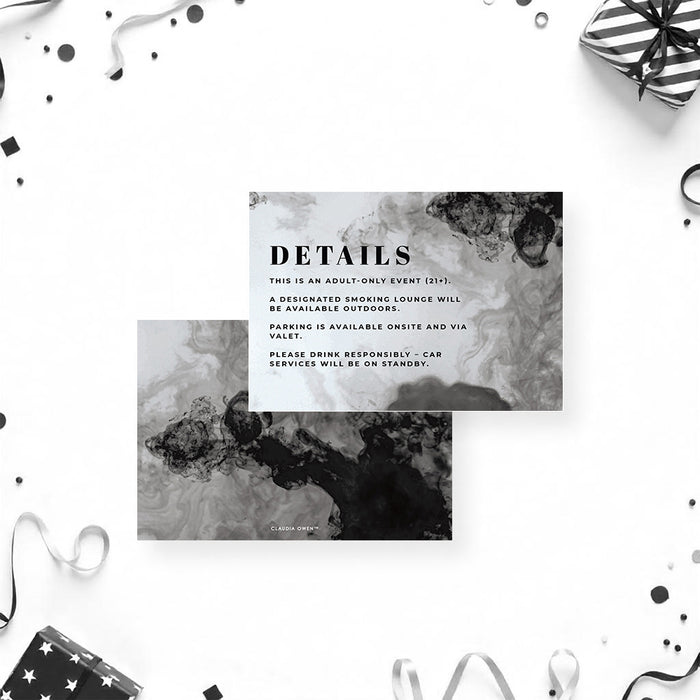 Cigar and Whiskey Birthday Invitation for Men Toasts and Smokes Theme