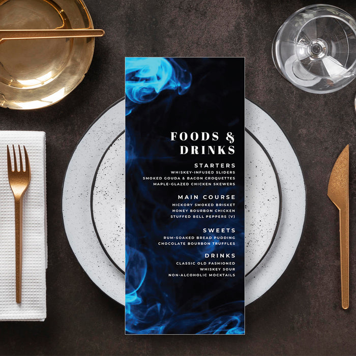 Men’s Toasts and Cigars Birthday Invitation Blue Smoke Cigar Party