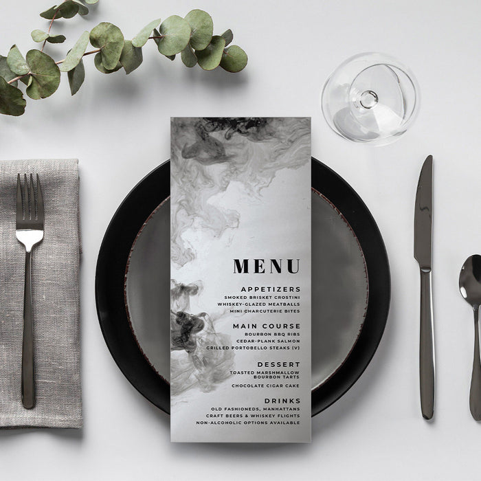 Cigar and Whiskey Birthday Invitation for Men Toasts and Smokes Theme