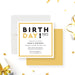 Birthday invitation featuring modern typography and a clean, masculine design, perfect for 30th, 40th, or 50th milestone celebrations.-front-back