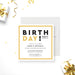 Birthday invitation featuring modern typography and a clean, masculine design, perfect for 30th, 40th, or 50th milestone celebrations.-front