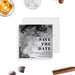 Save the date card with a smoky design for a men’s milestone birthday celebration-front