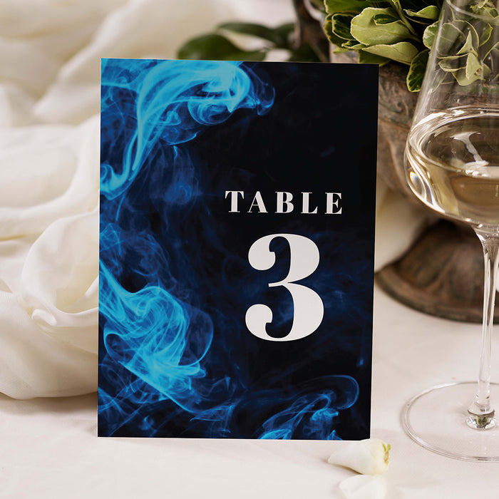 Men’s Toasts and Cigars Birthday Invitation Blue Smoke Cigar Party