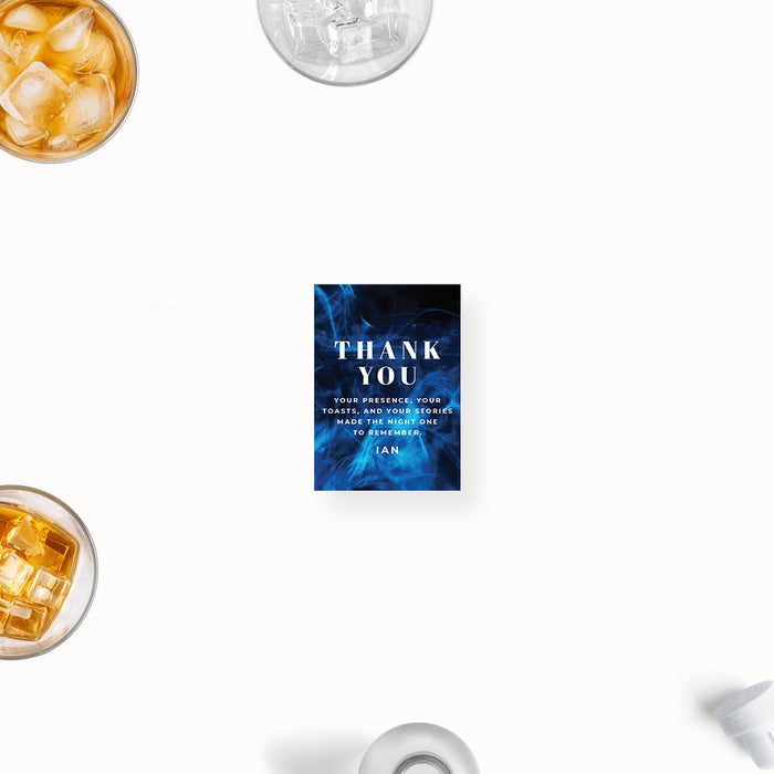 Men’s Toasts and Cigars Birthday Invitation Blue Smoke Cigar Party