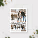 Merry Christmas family photo card with a four photo collage and script lettering on white.