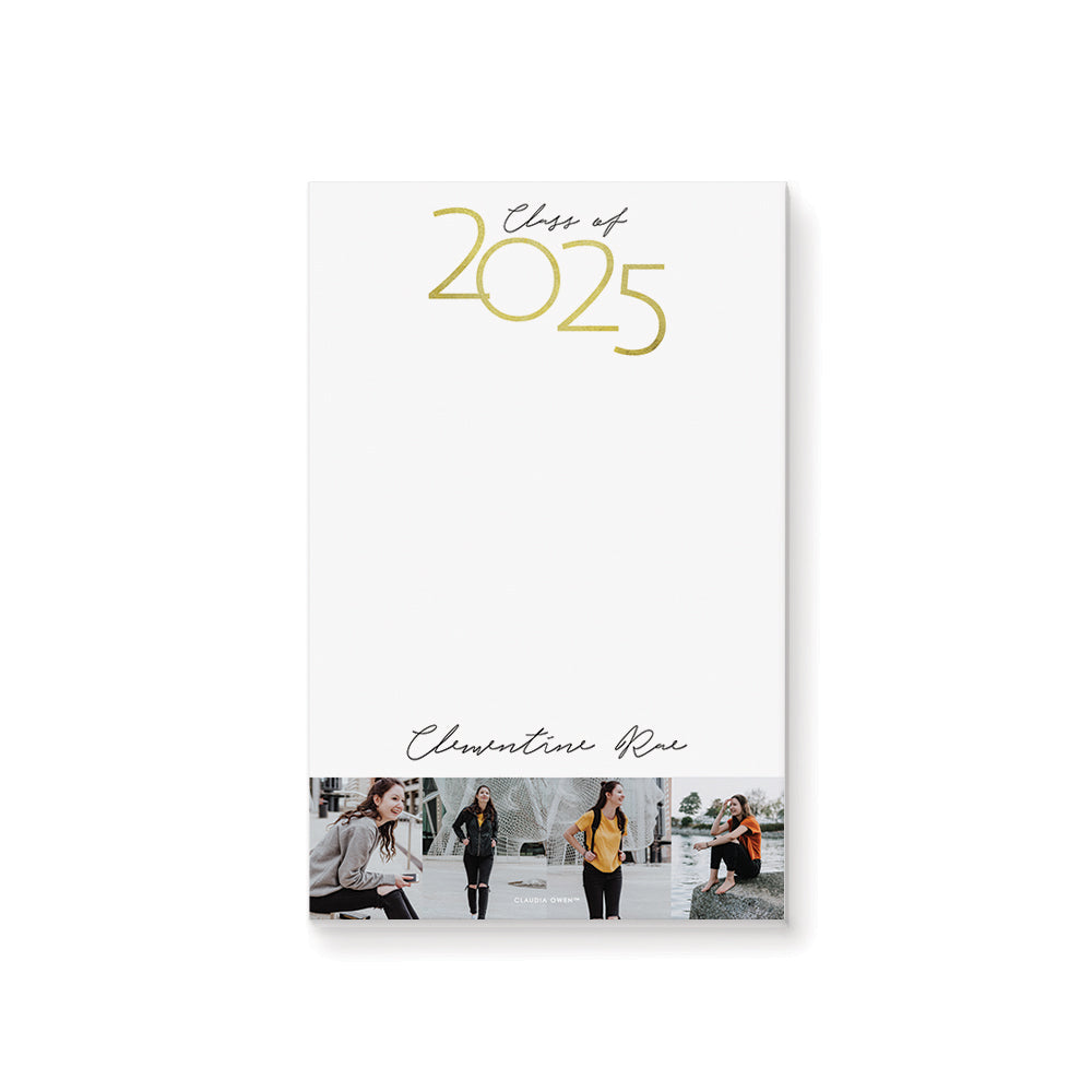 Unique Graduation Notepad with Custom Photos and Name, Photo Collage S