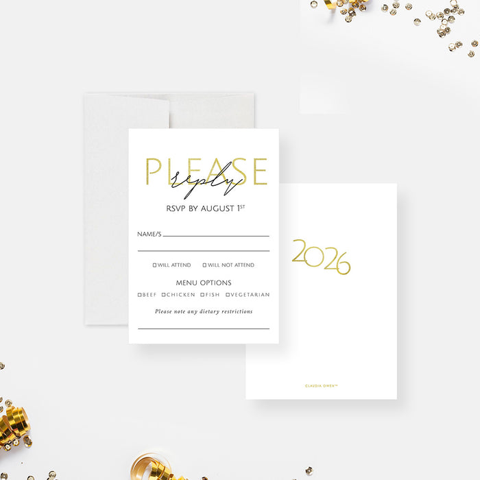 Elegant Graduation Party Invitation Modern Grad Celebration Card