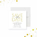 Elegant graduation save the date card for Class of 2026 with minimalist white design and modern lettering-front