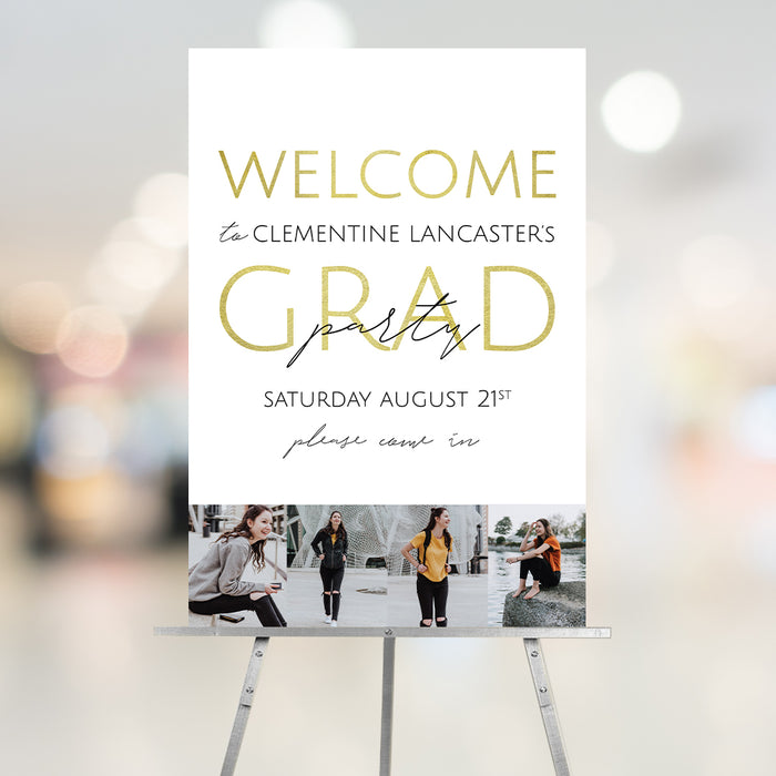 Elegant Graduation Party Invitation Modern Grad Celebration Card
