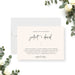 Minimalist beige wedding invitation with modern script typography-front