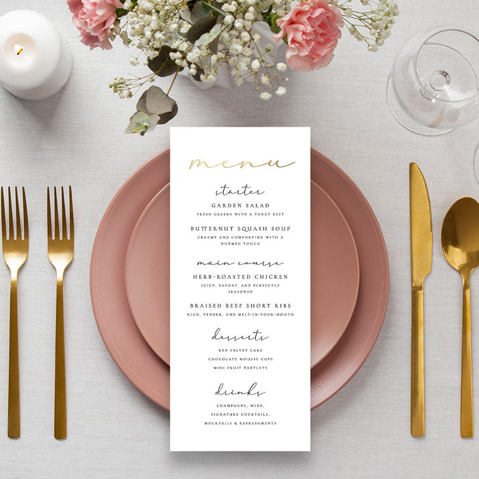 Minimalist Beige Wedding Invitation with Modern Script