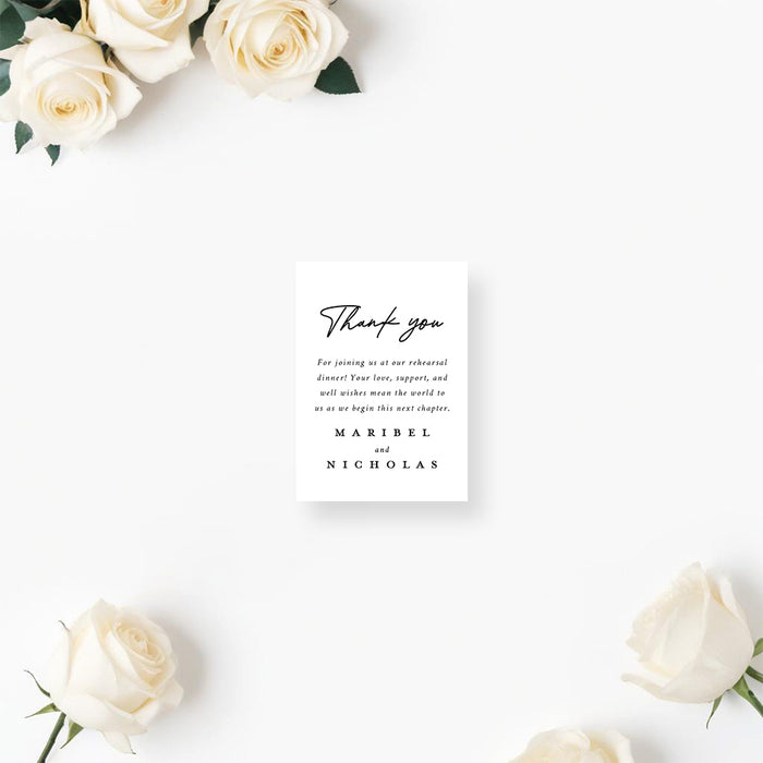 Minimalist Wedding Rehearsal Dinner Invitation