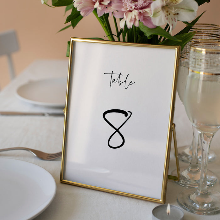 Minimalist Beige Wedding Invitation with Modern Script