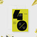modern 40th birthday invitation with bold black number design and bright yellow background-front