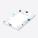 personalized notepad with modern blue and gray abstract brushstroke design and custom name-side