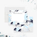 modern abstract thank you card with blue and gray brushstroke pattern and personalized name-front-back