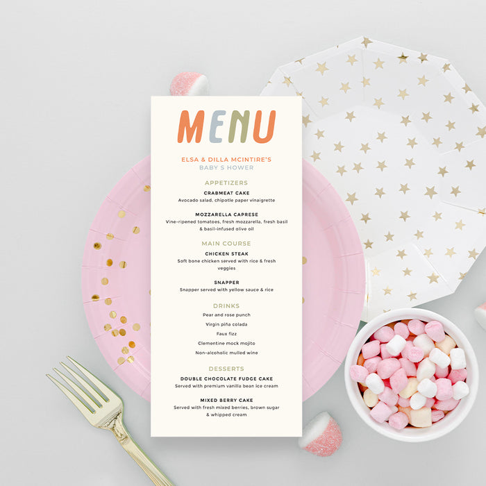 Modern Oh Baby Baby Shower Invitation Colorful Design