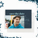 Personalized photo Bar Mitzvah save the date card with modern design-front