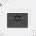 Bar mitzvah save the date card star of david modern jewish celebration announcement minimalist design-front