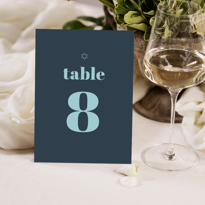 Personalized Bar Mitzvah Invitation Elegant Star of David Card