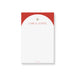 Personalized notepad with red header and gold Star of David, Jewish stationery gift for Bat Mitzvah.