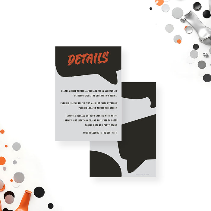 Modern Birthday Party Invitation Speech Bubble Design