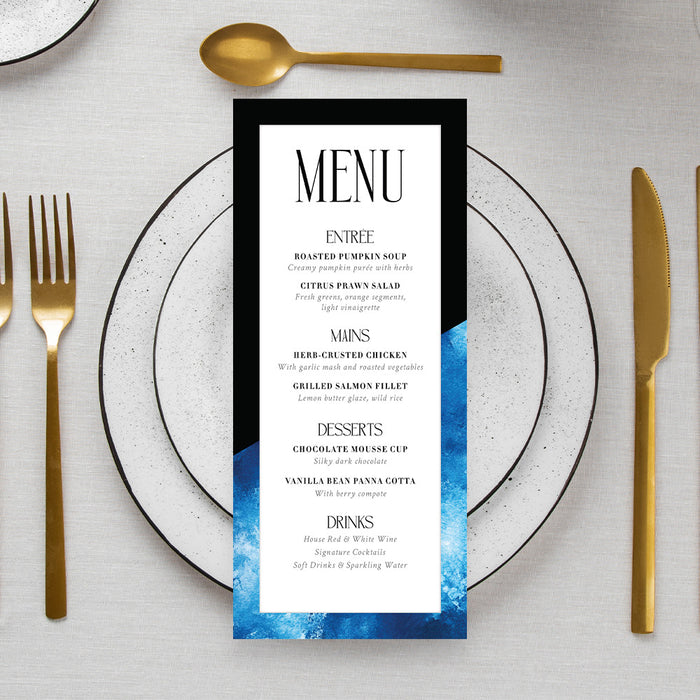 Modern Corporate Event Invitation Blue Black Business Party
