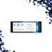 corporate event ticket invitation with modern blue and black watercolor design for an annual company party or business celebration