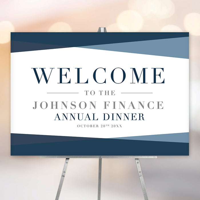 Personalized Business Welcome Sign for Company Dinner