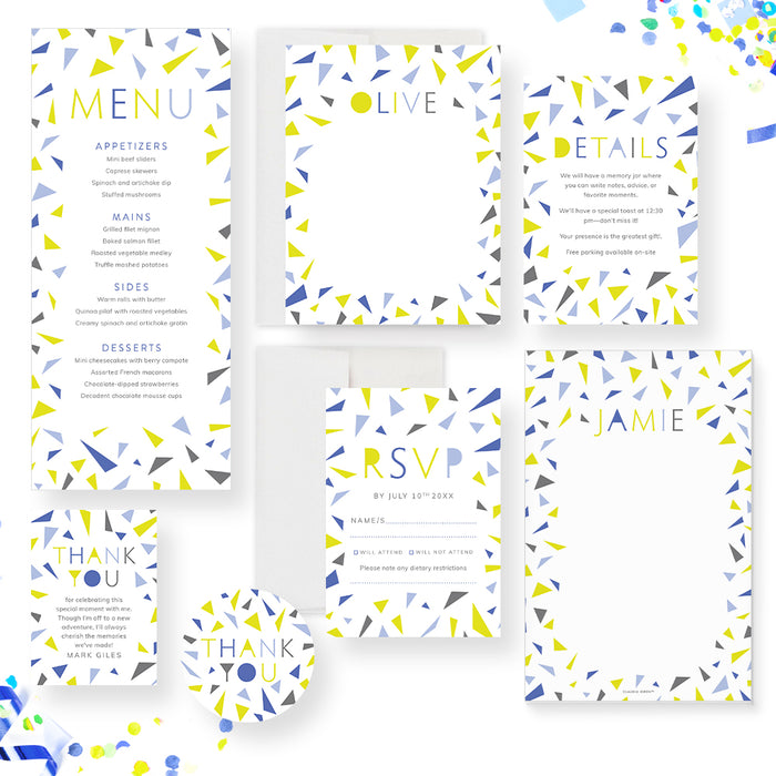 Colorful Going Away Party Invitation Farewell Celebration Card