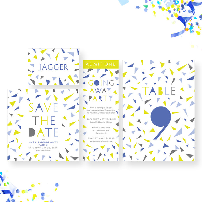 Colorful Going Away Party Invitation Farewell Celebration Card