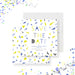 Personalized save the Date card with a colorful confetti design, perfect for going-away or farewell parties.-front-back