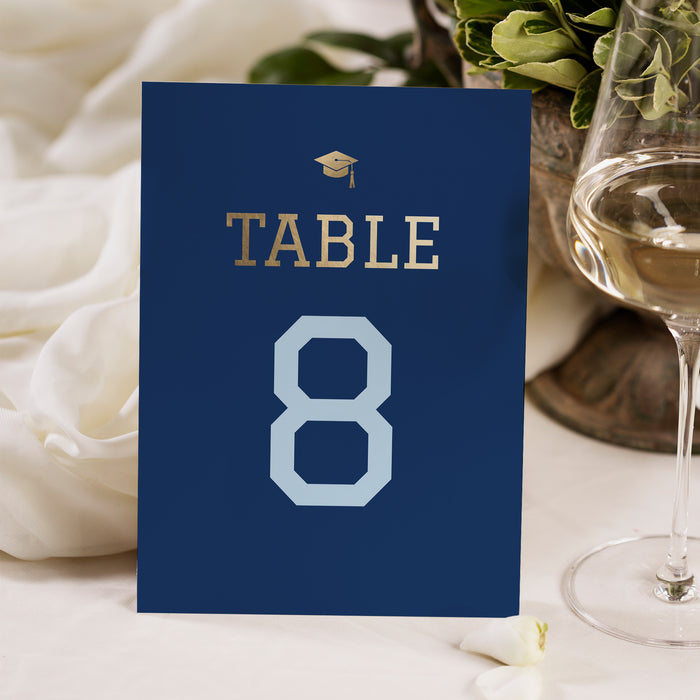 Class of 2026 Graduation Invitation Navy Blue Modern Grad Party Invite