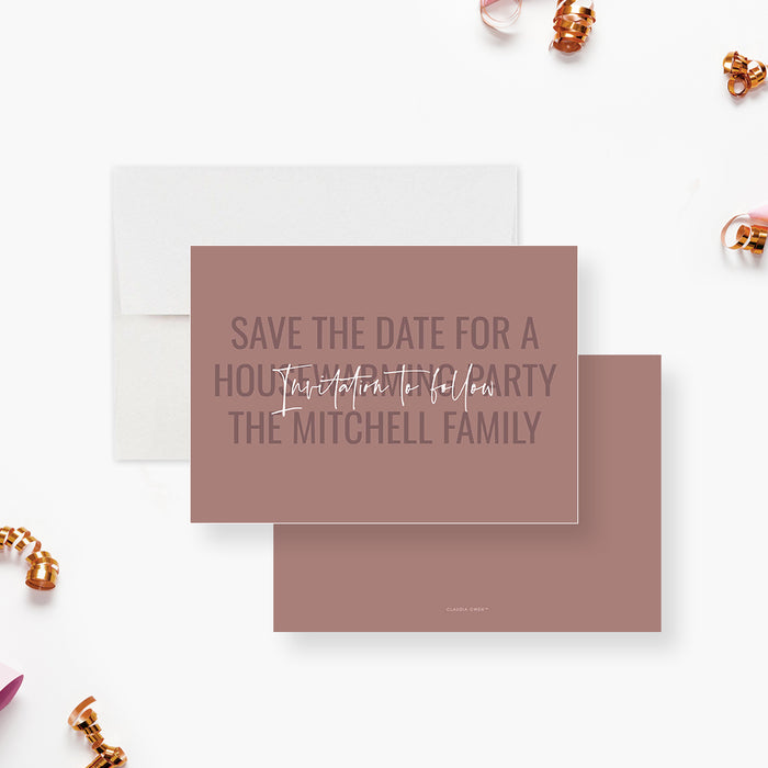 Modern Housewarming Party Invitation Card in Neutral Colors, New Home Celebration Invitation