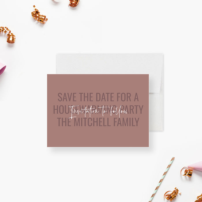 Housewarming Party Save the Date Card, New Home Save the Date Announcement