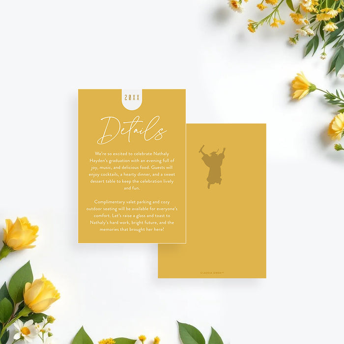 Class of 2026 Graduation Invitation Mustard Yellow Modern Party Invite