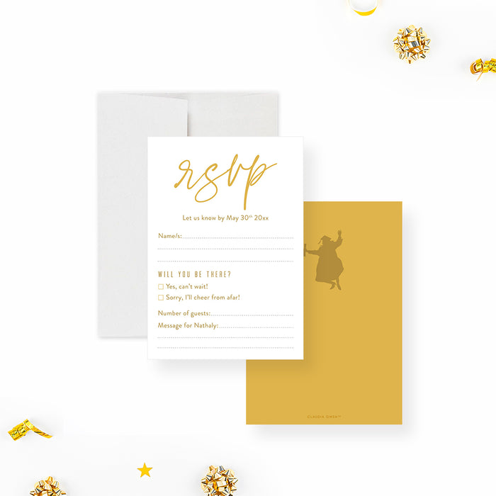 Class of 2026 Graduation Invitation Mustard Yellow Modern Party Invite
