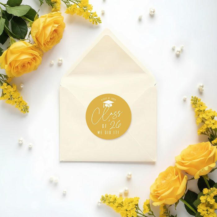 Class of 2026 Graduation Invitation Mustard Yellow Modern Party Invite