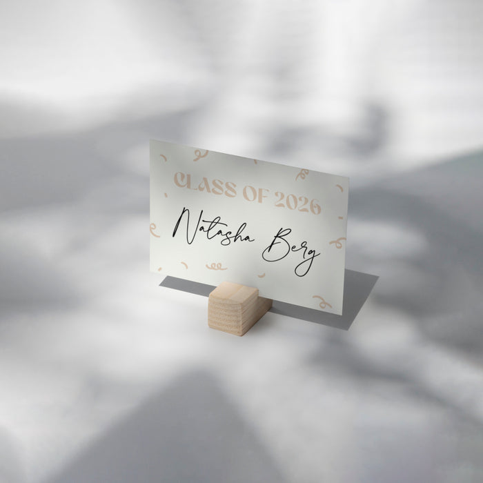 Modern Graduation Party Invitation with Photo Taupe Neutral