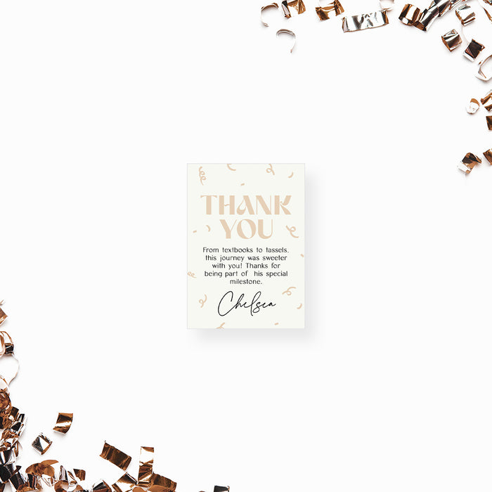 Modern Graduation Party Invitation with Photo Taupe Neutral