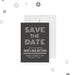 Modern personalized Bar Mitzvah save the date card with a gray background and custom event details-front