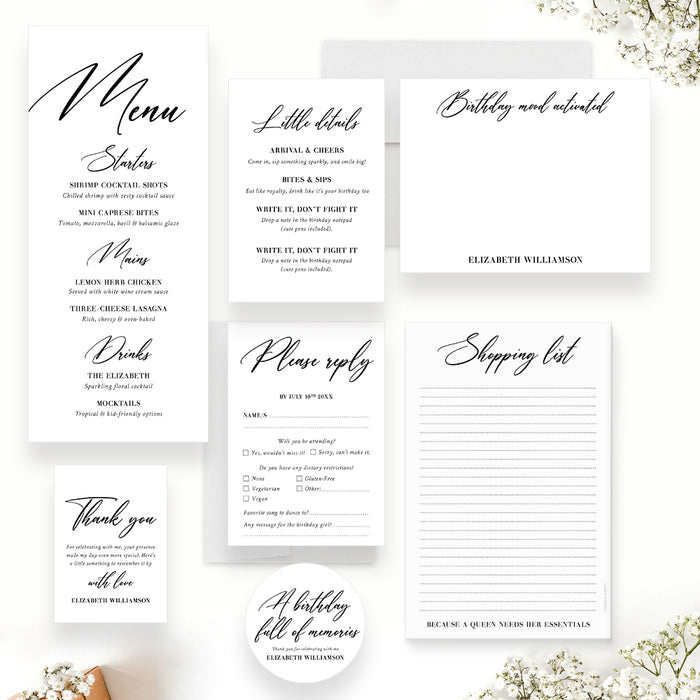 Personalized Photo Birthday Invitation for Adults