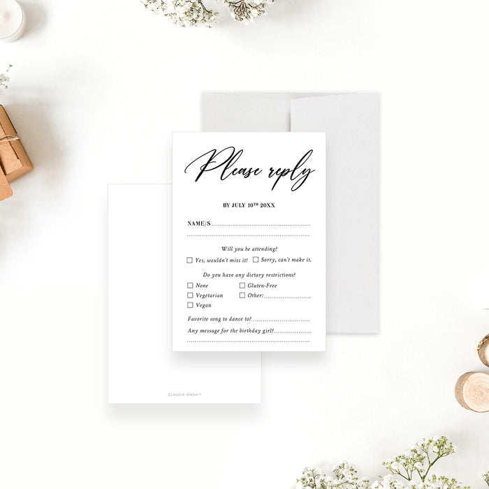 Personalized Photo Birthday Invitation for Adults