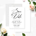Personalized birthday save the date card with modern minimalist design-front-back
