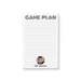 Personalized Game Plan notepad for boys with lined pages, custom photo, and name