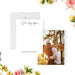 Elegant minimalist wedding note card featuring romantic "Our Story Begins" typography-front-back